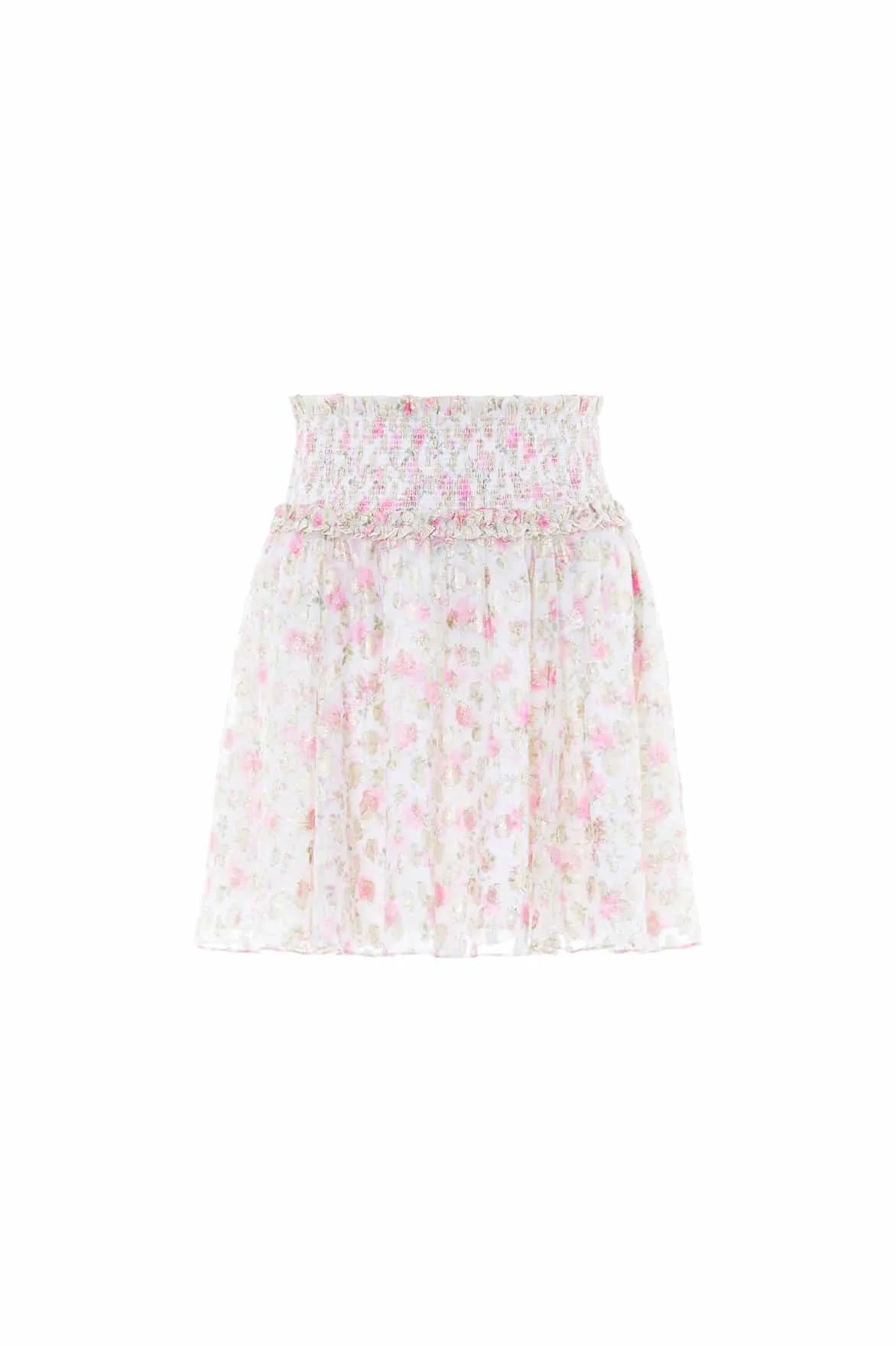personalized option Cozy Edge Rose Ditsy Lurex Micro Mini Skirt