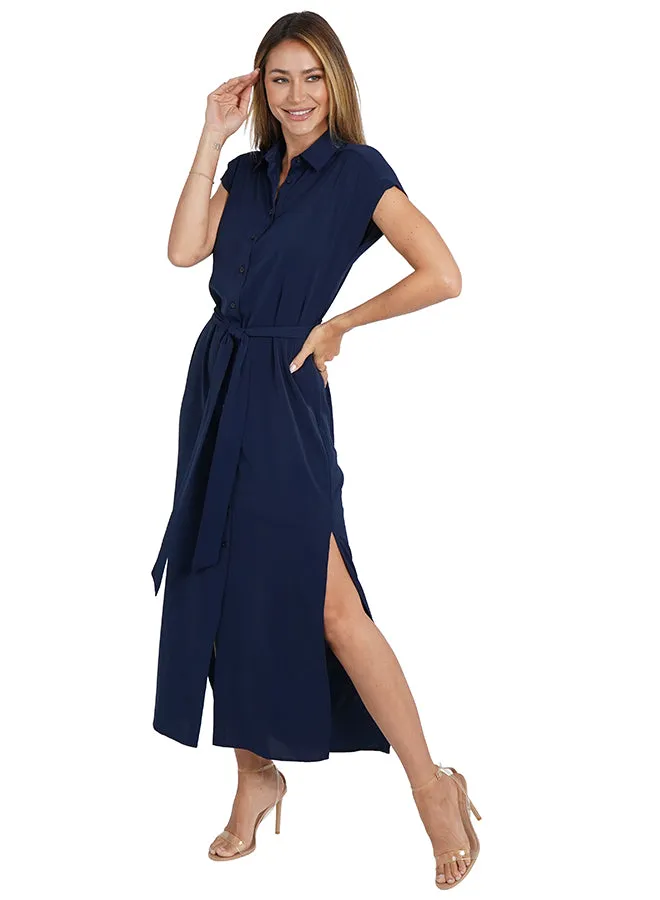Layered Design Maggie Dress Navy