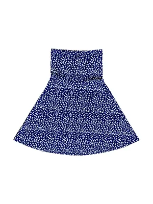 Avalon Dress Small Diana's Dot Navy Airy Fabric Skirt Flare