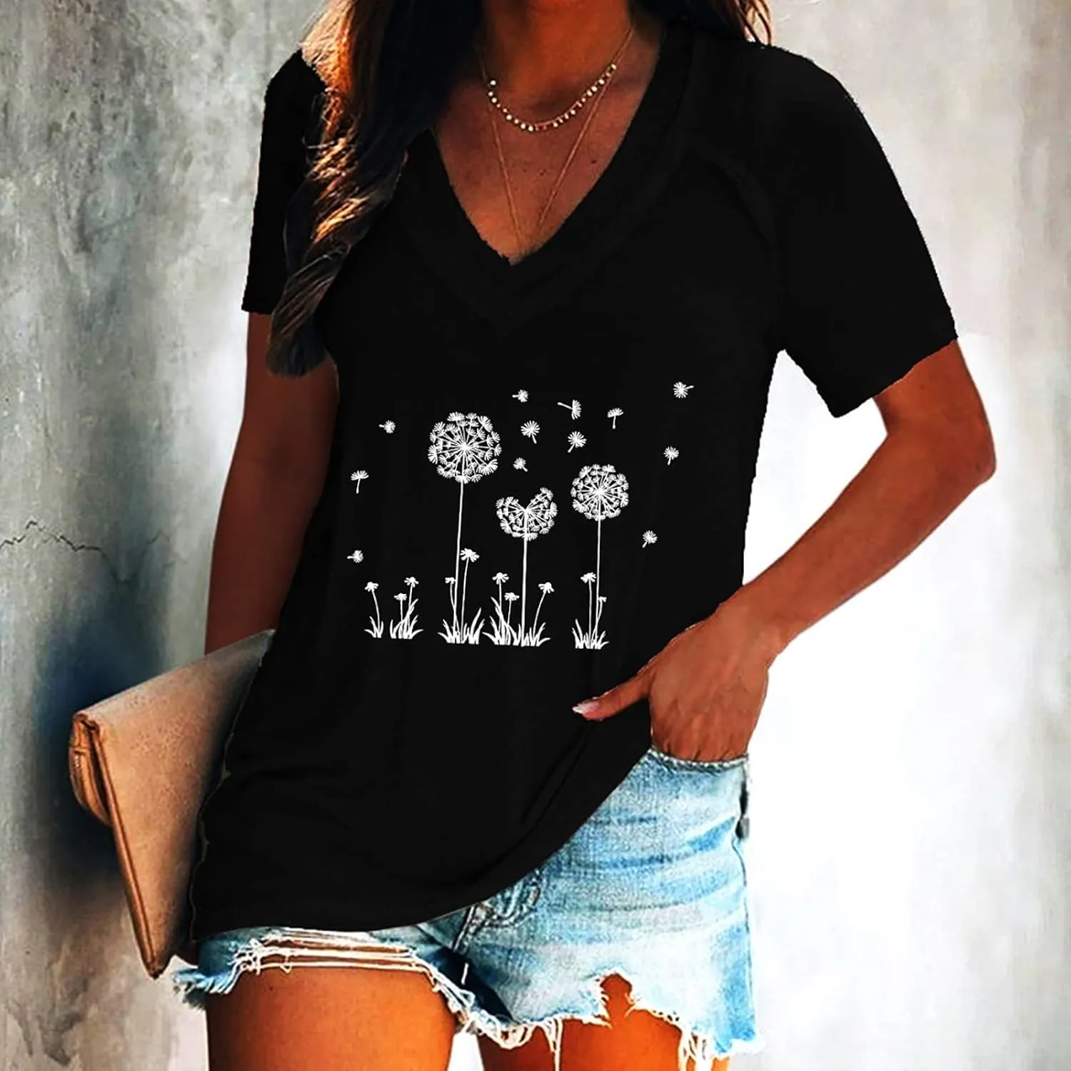 Cute Tops for Women,Dressy Casual Plus Size T Shirts Trendy Basic Oversized Tees Sexy V Neck Short Sleeve Blouses