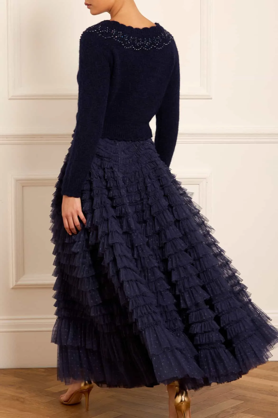 Hattie Ruffle Ankle Skirt Edgy Look