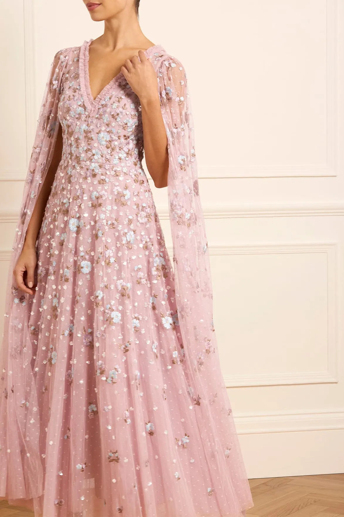 Dahlia Ditsy Ankle Gown Organic-Fabric City-Style