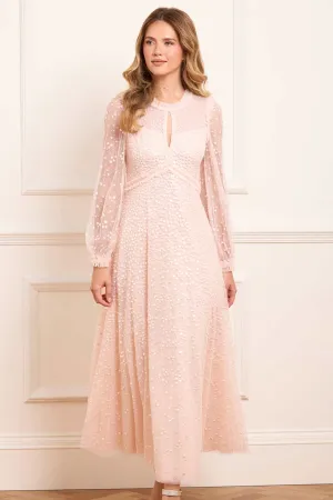Refined Stitch Warm Base Dappled Sequin Long Sleeve Ankle Gown