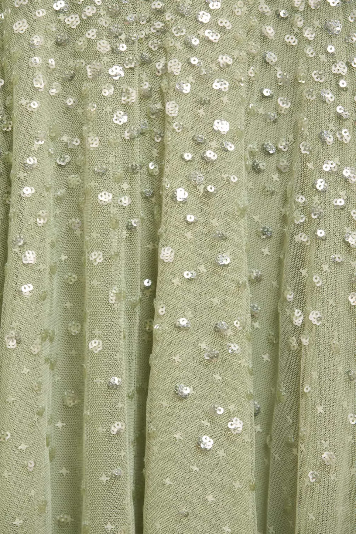 Dappled Sequin One-Shoulder Ankle Gown Statement-Piece