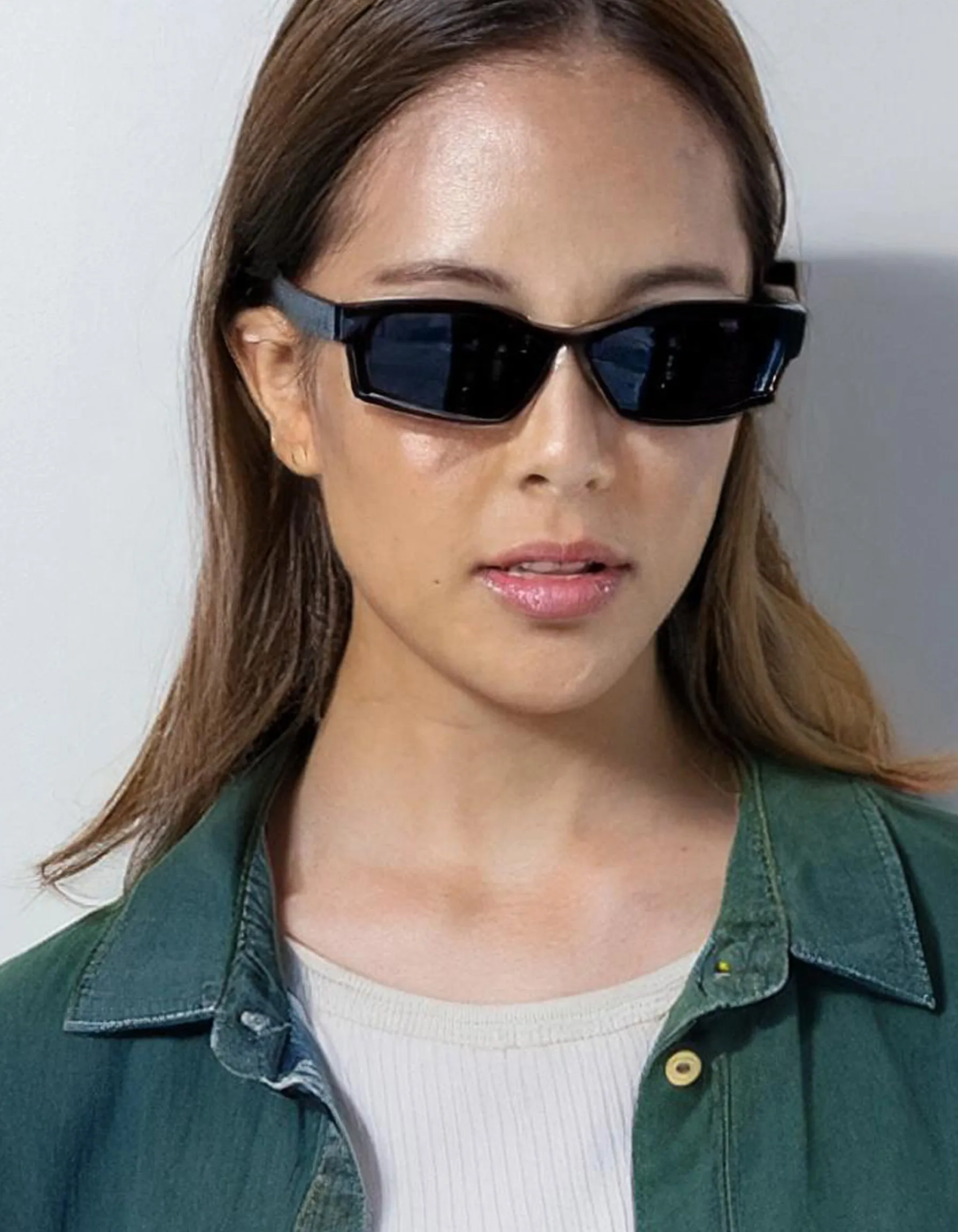 Dark Green Oversized Denim Shirt