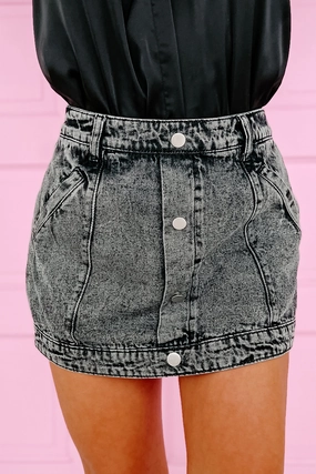 Daxon Denim Mini Skort (Washed Black) CompressionFit MoistureWicking Material