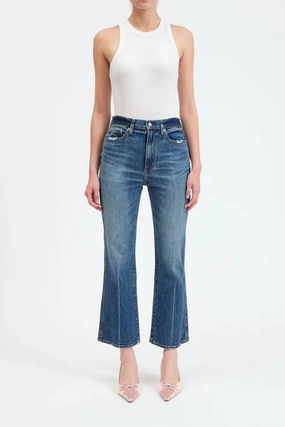 Flexible shape Daze Denim Soho High Rise Ankle Flare in Crush Hour