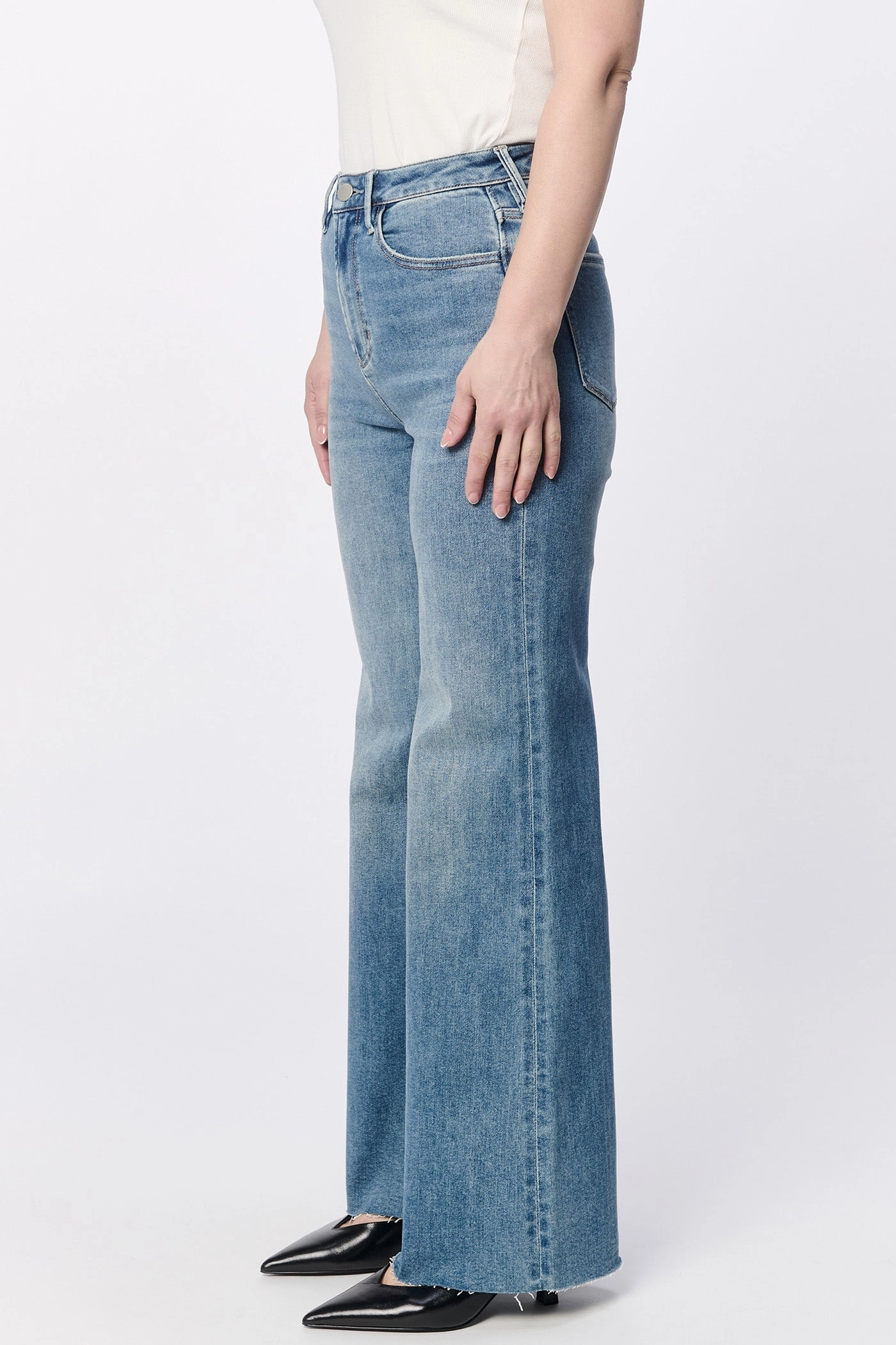 Dear John Fiona Wide Leg Jean in Norway YarnDyeStripe