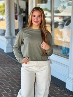 CroppedLength MoistureWicking Dear John Fremont Tee in Vetiver