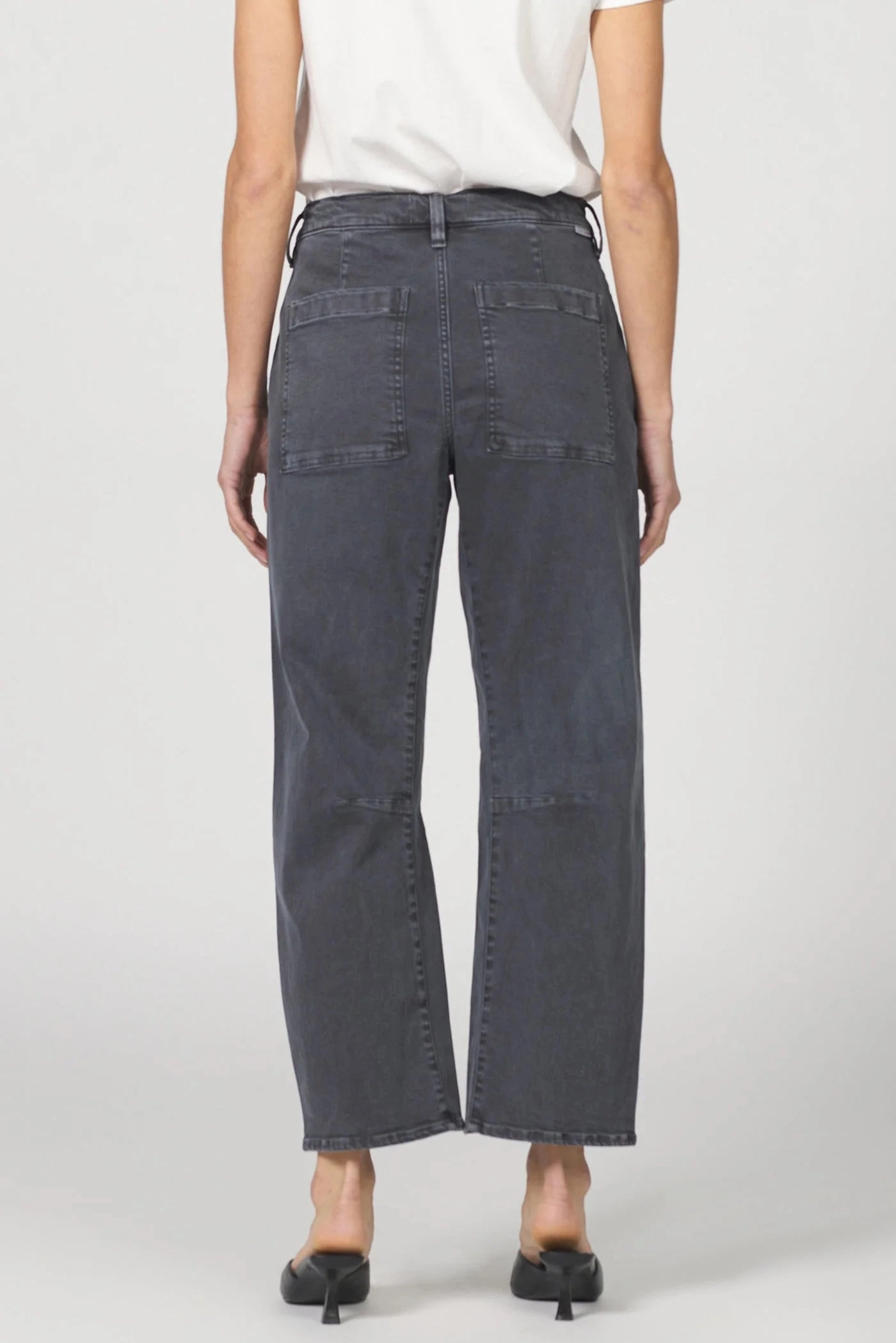 Dear John Lasso Barrel Jeans in Charcoal Biodegradable Fiber Blend