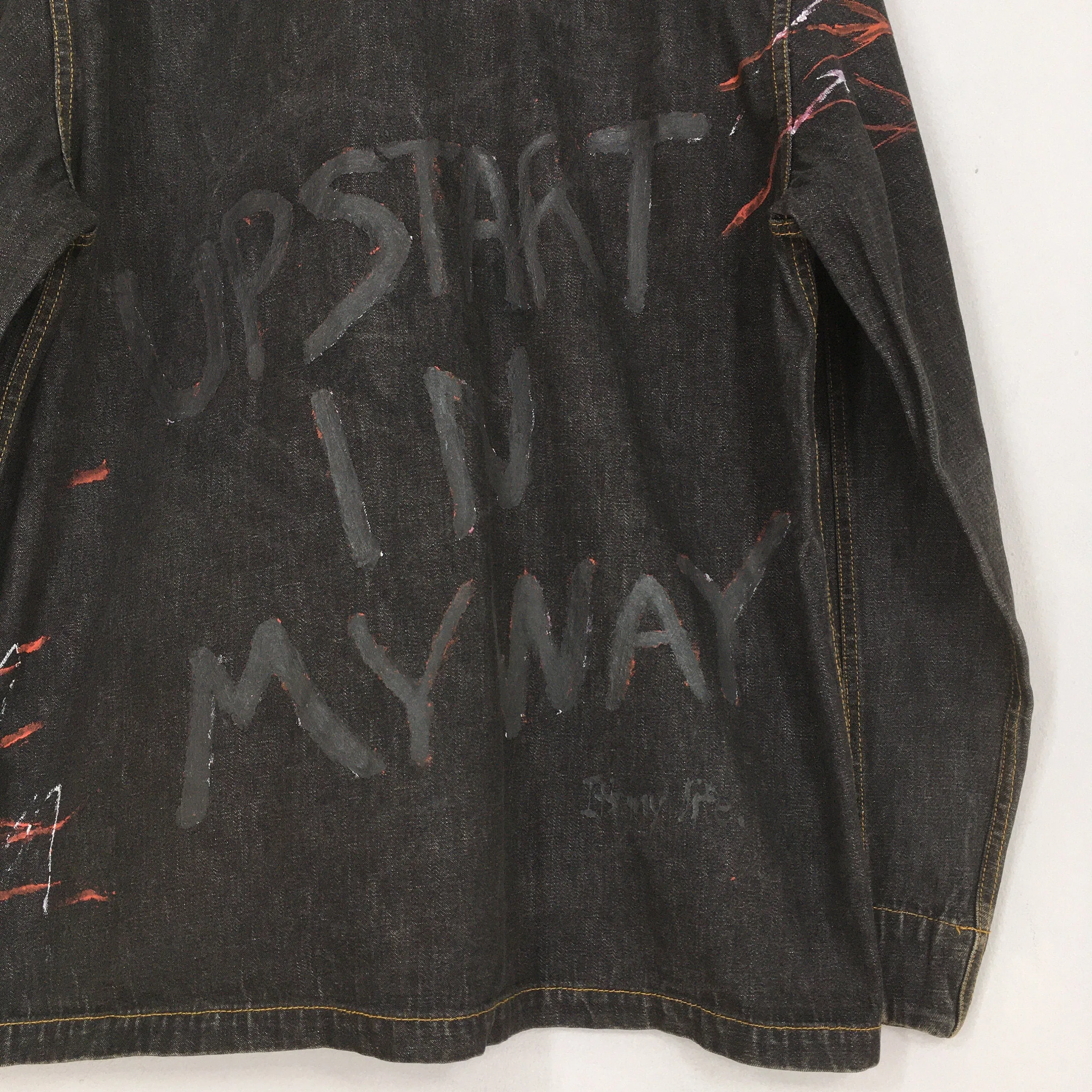 Denim Chore Workers Black Jacket Large
