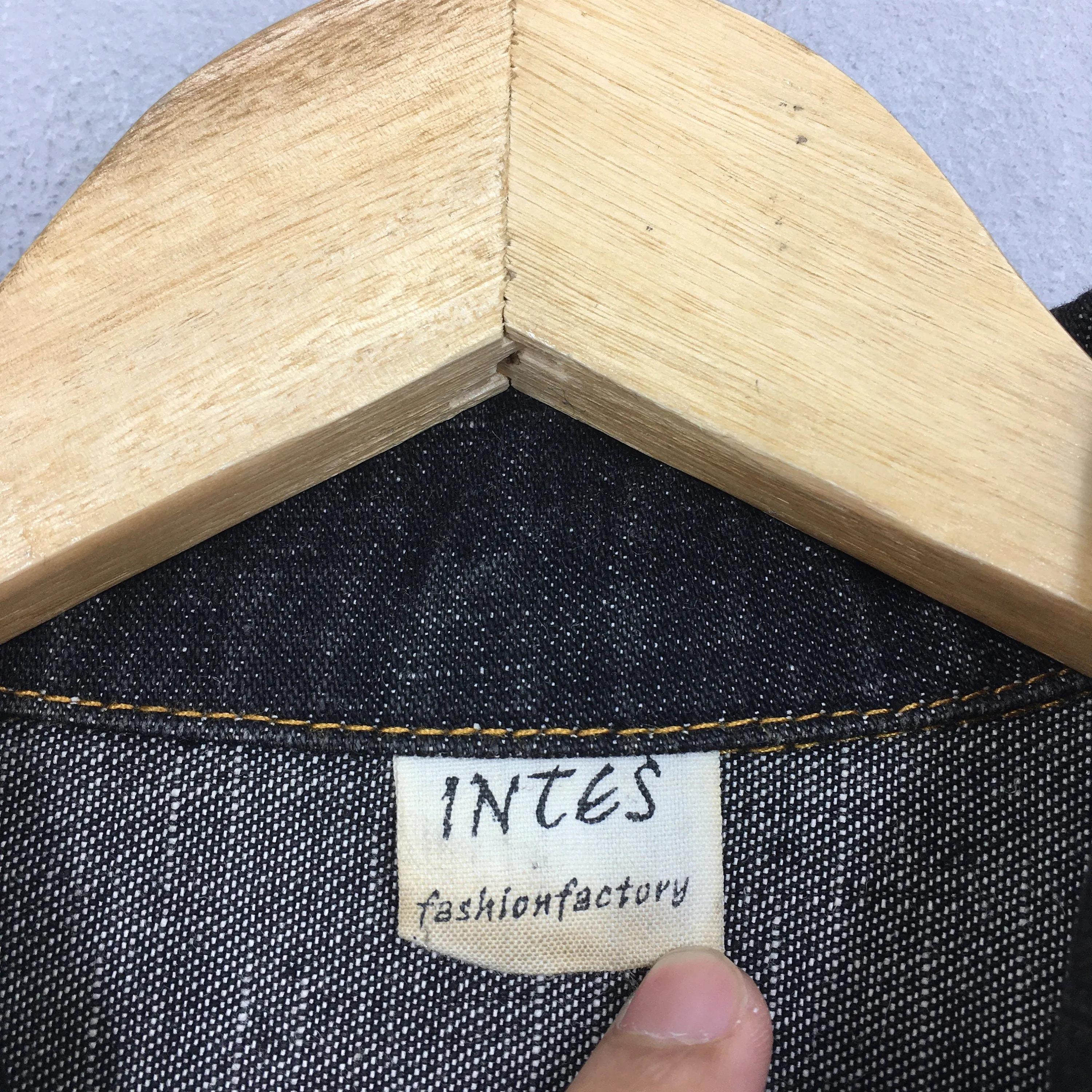 Denim Chore Workers Black Jacket Large