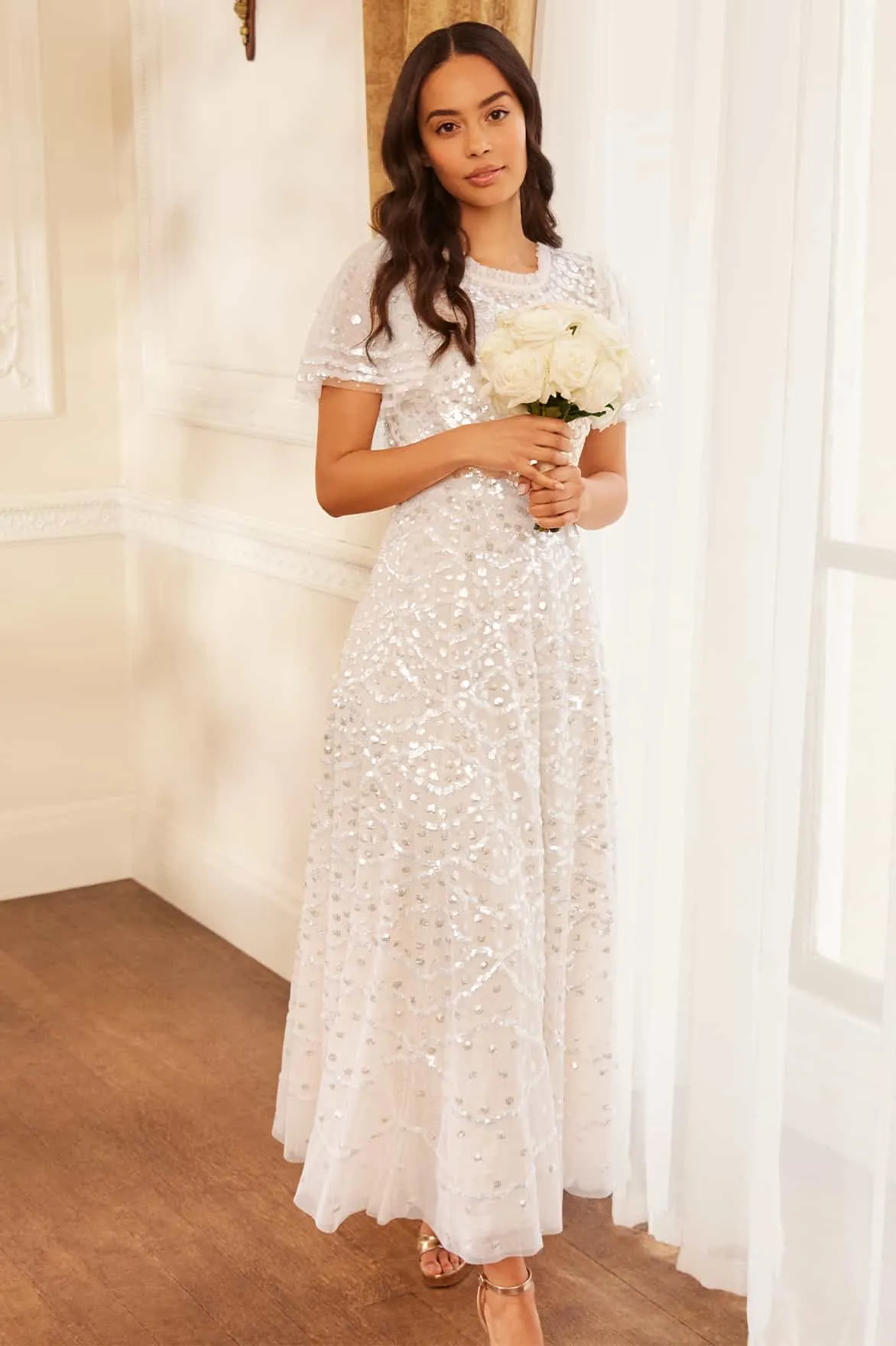 Deco Dot Gloss Ankle Gown Moment Glow