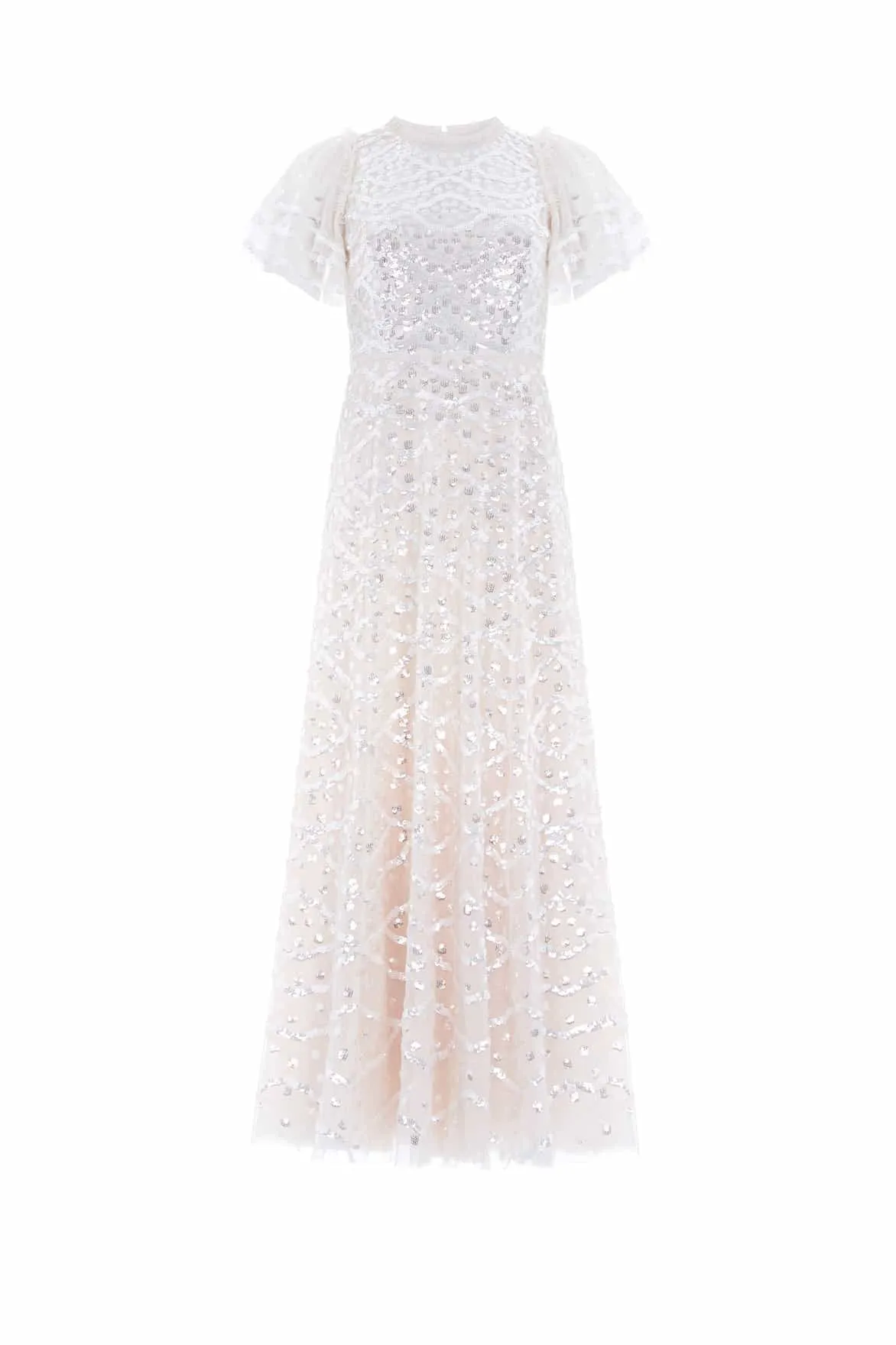 Deco Dot Gloss Ankle Gown Chic casual