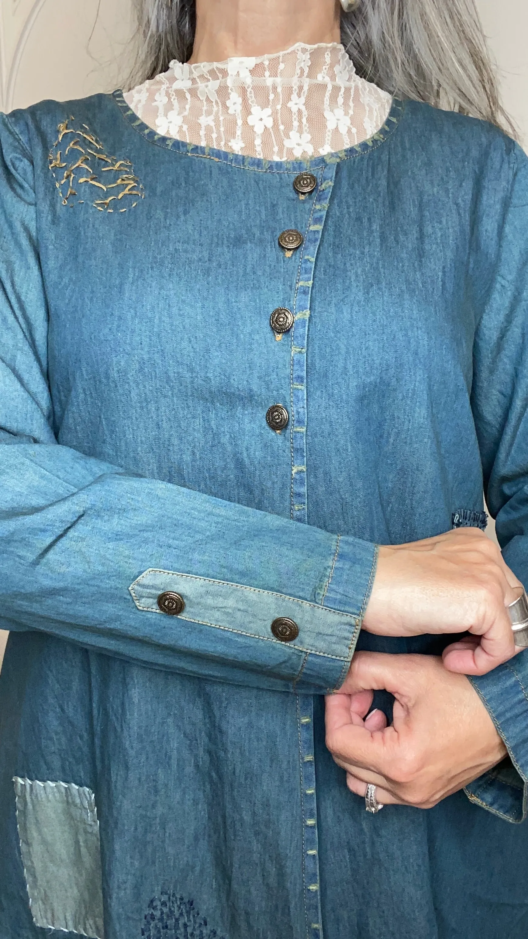 Denim LOVE Jacket with Hand Stitching #160