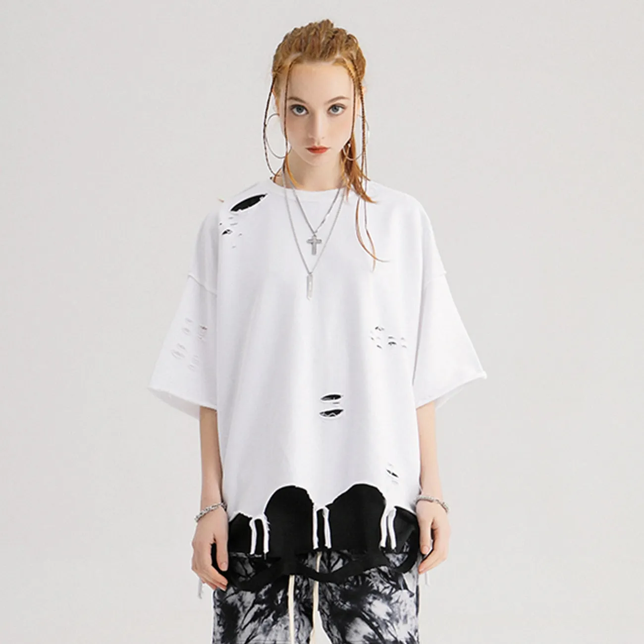 Destroyed Cotton T-Shirt