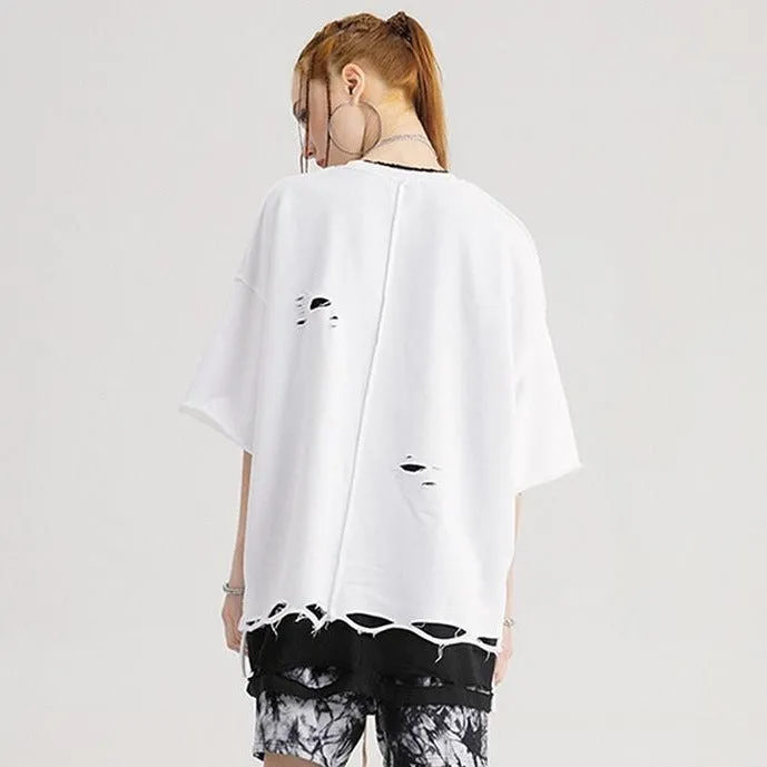Destroyed Cotton T-Shirt