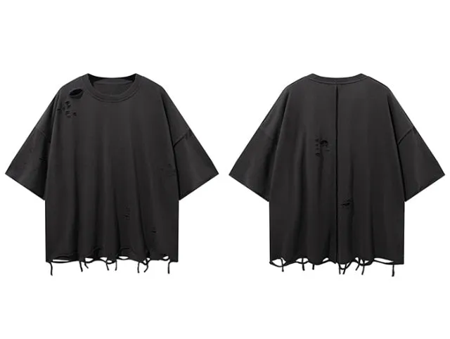 Destroyed Cotton T-Shirt