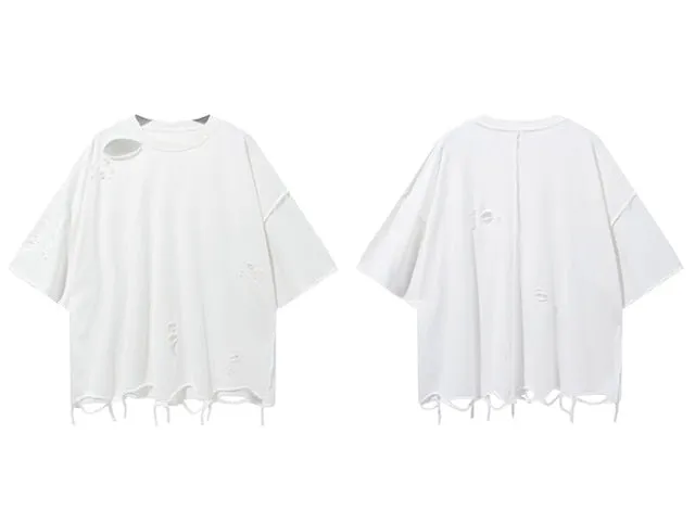 Destroyed Cotton T-Shirt