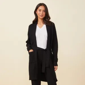 Soft Knit Waffle Long Cardigan Friction Resistant Edges OdorResistant