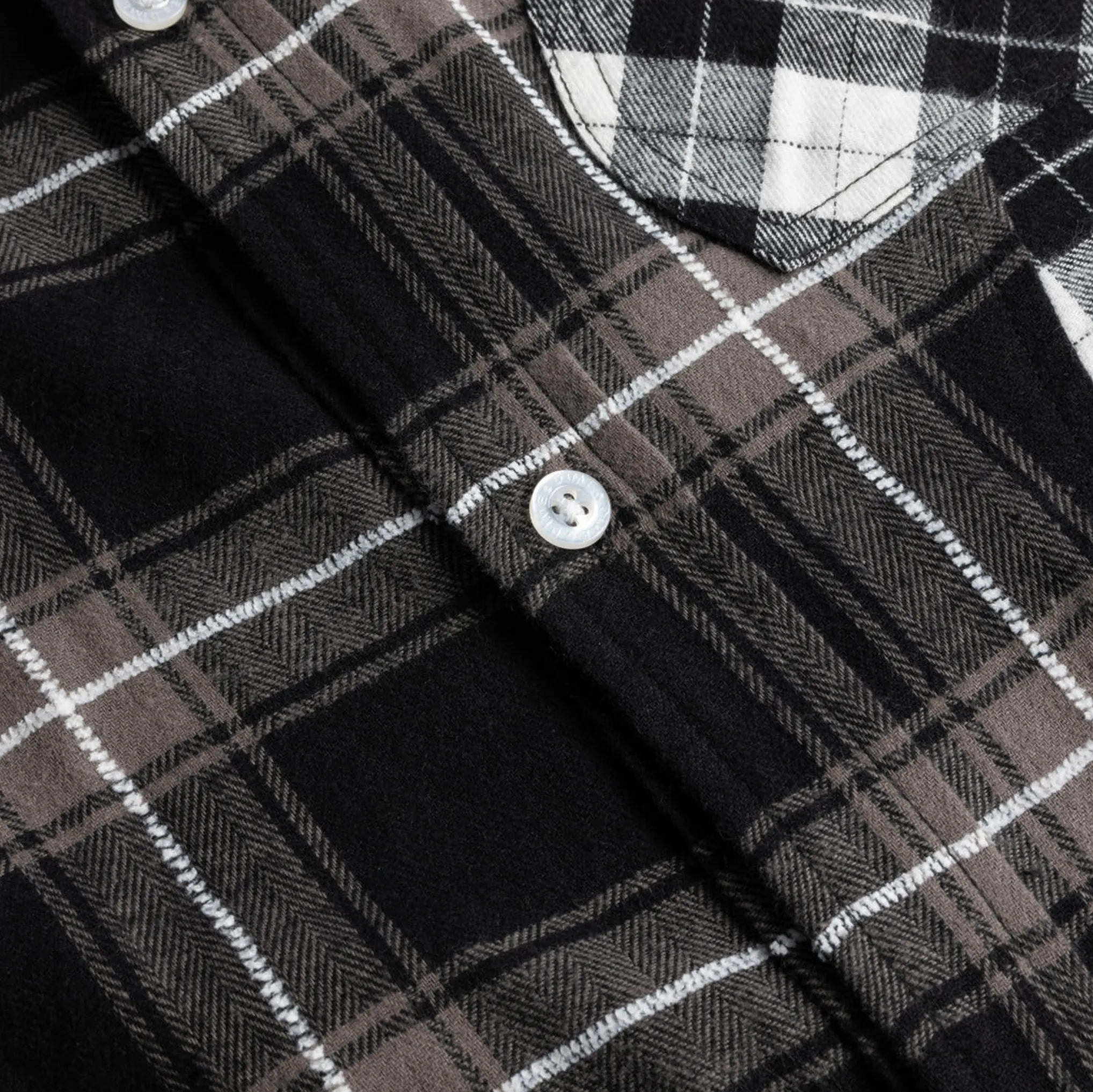 Dime Triple Plaid Shirt - Black