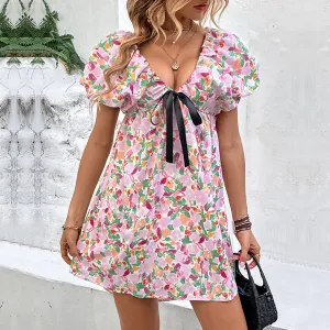 Easy-to-style casual dress DEEP V SEXY DRESS_CWDSD3493