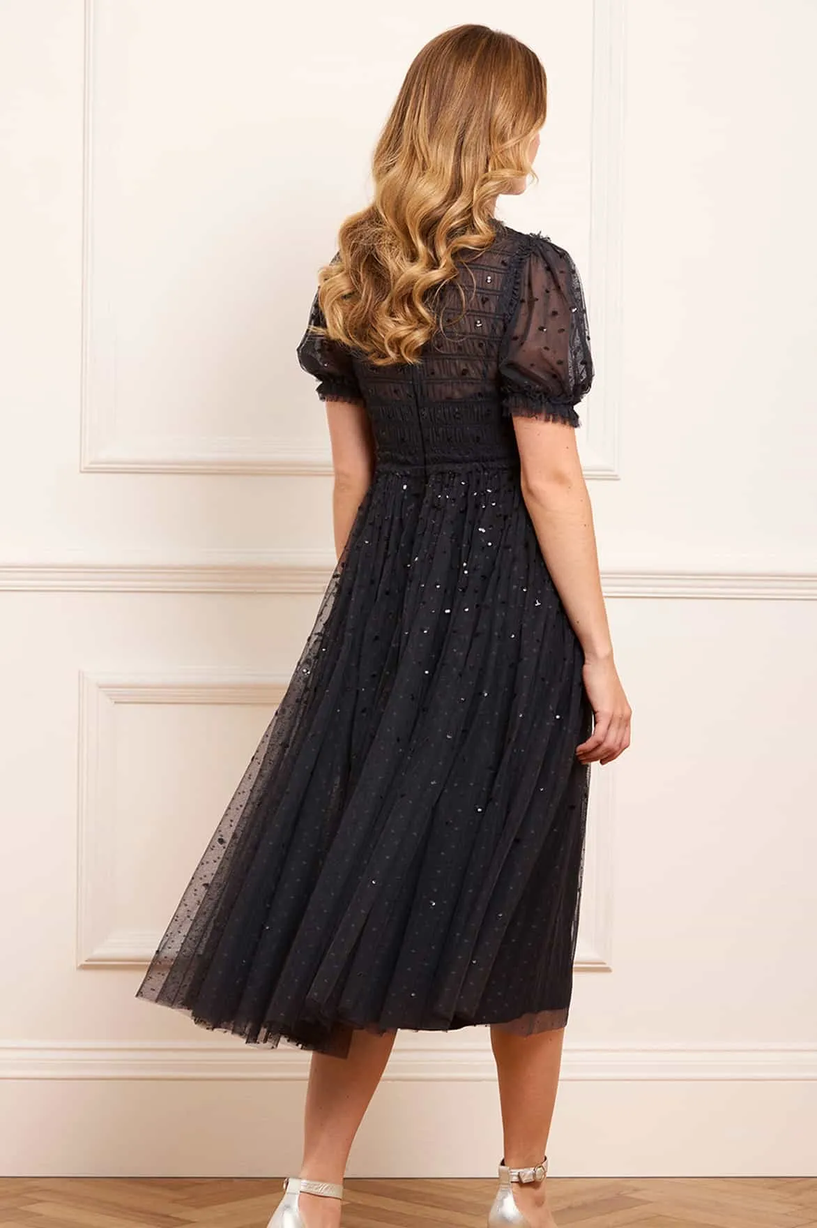 Calm Grace Sequin Giselle Smocked Ballerina Dress