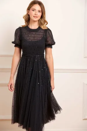Easy Pairing Sequin Giselle Smocked Ballerina Dress