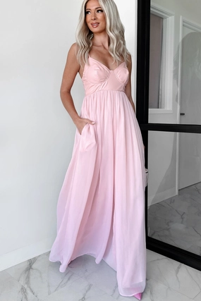 Calm Energy Shades Of Lovely Contrast Top Wide Leg Jumpsuit (Pink)