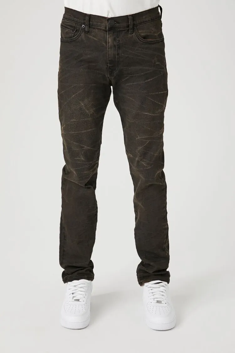 Distressed Slim-Fit Jeans