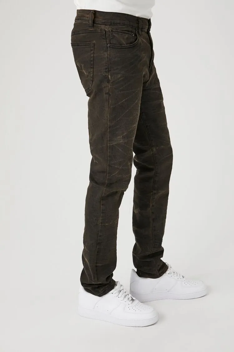 Distressed Slim-Fit Jeans