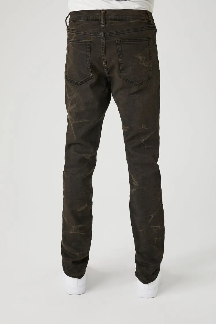 Distressed Slim-Fit Jeans