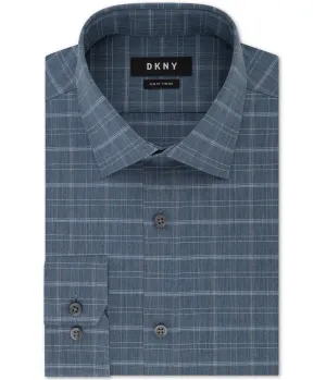 Dkny Mens Checked Button Up Dress Shirt, TW2