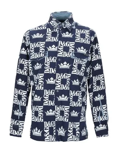 Dolce & Gabbana Man Denim shirt Dark blue 15 ½ inches-neck