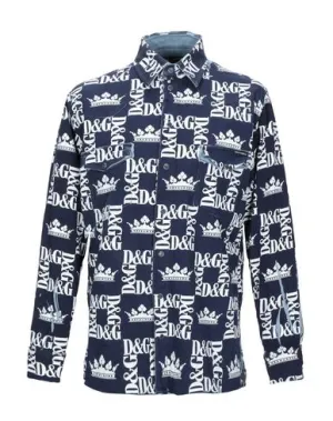 Dolce & Gabbana Man Denim shirt Dark blue 15 ½ inches-neck