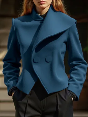Self Fabric Tie Closure Formal Shirt Double-breasted jacket and blazer