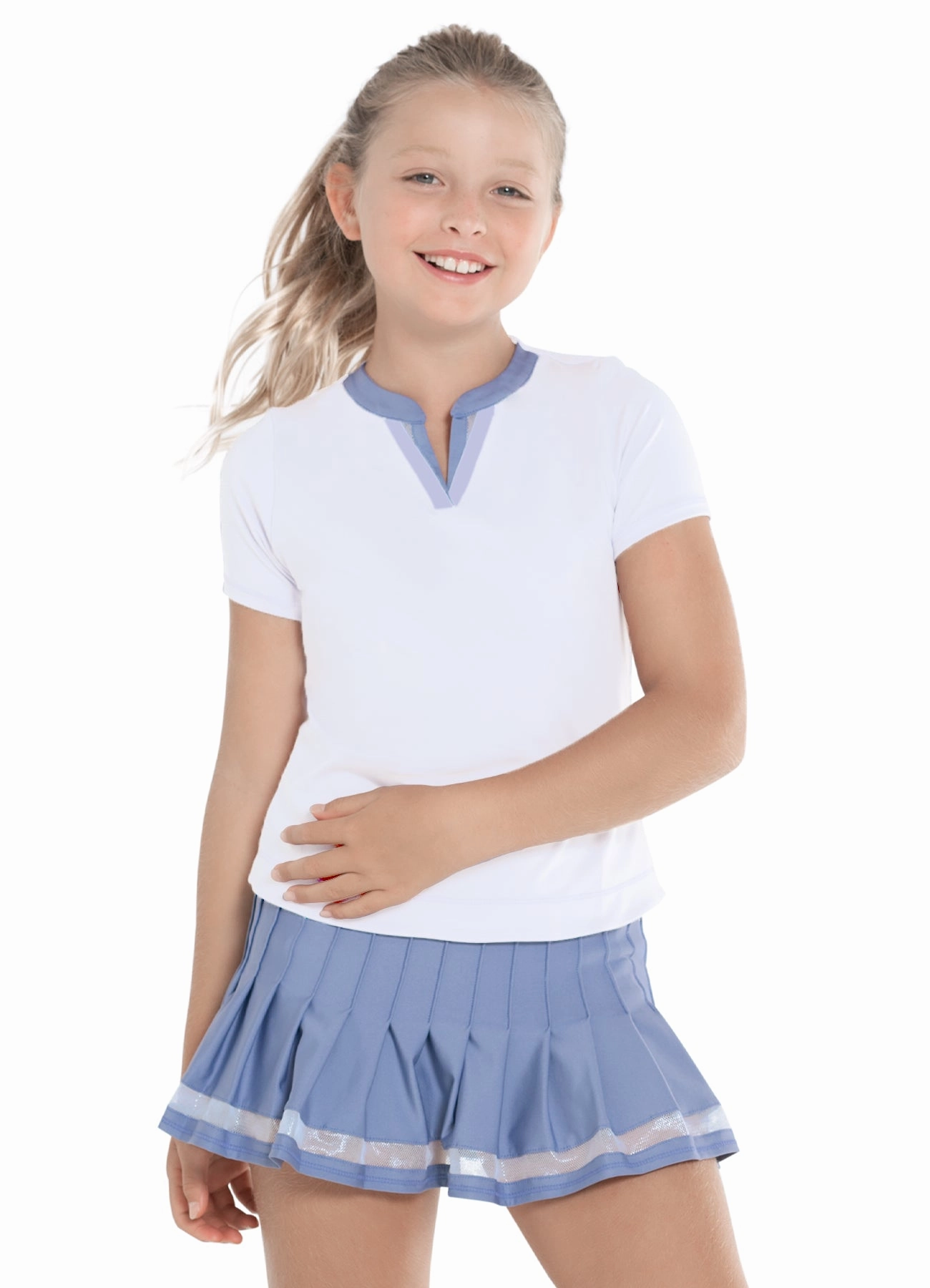 Double V Short Sleeve Simple Dress