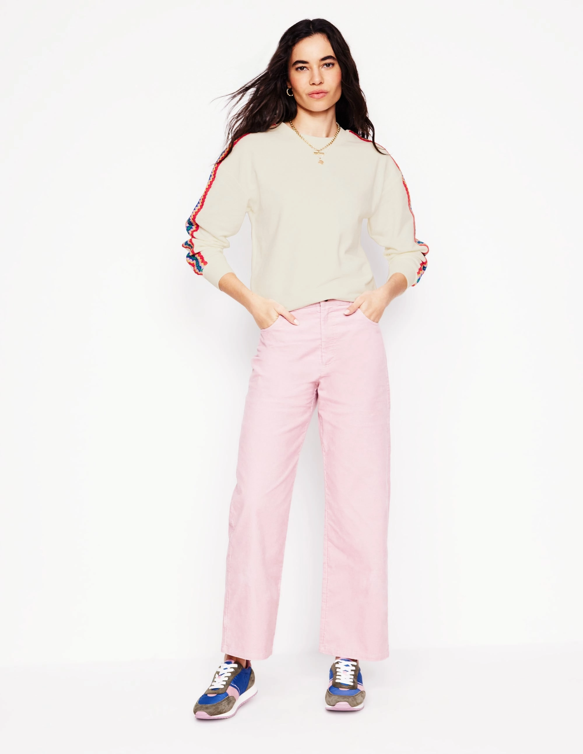 ThermalRegulating Emi Crochet Sweatshirt-Ivory