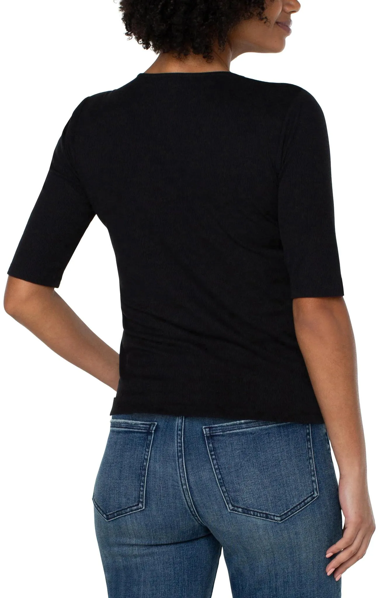 Silicone Print Detail Liverpool Double Layer V-Neck