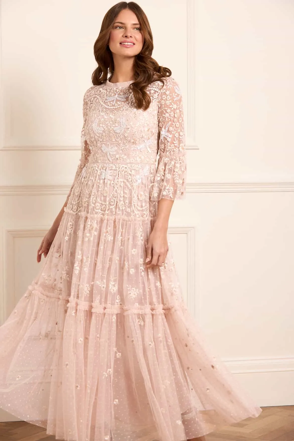 elegant design Dragonfly Garden Ankle Gown