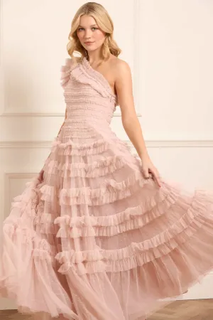 Lisette Ruffle One-Shoulder Gown Chic Spirit Casual Must-Have