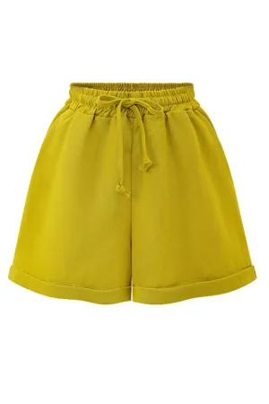 Breathable Material Ultimate Comfort DRAWSTRING WAIST ROLLED SHORTS