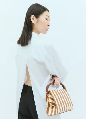 Dries Van Noten Striped Leather Handbag