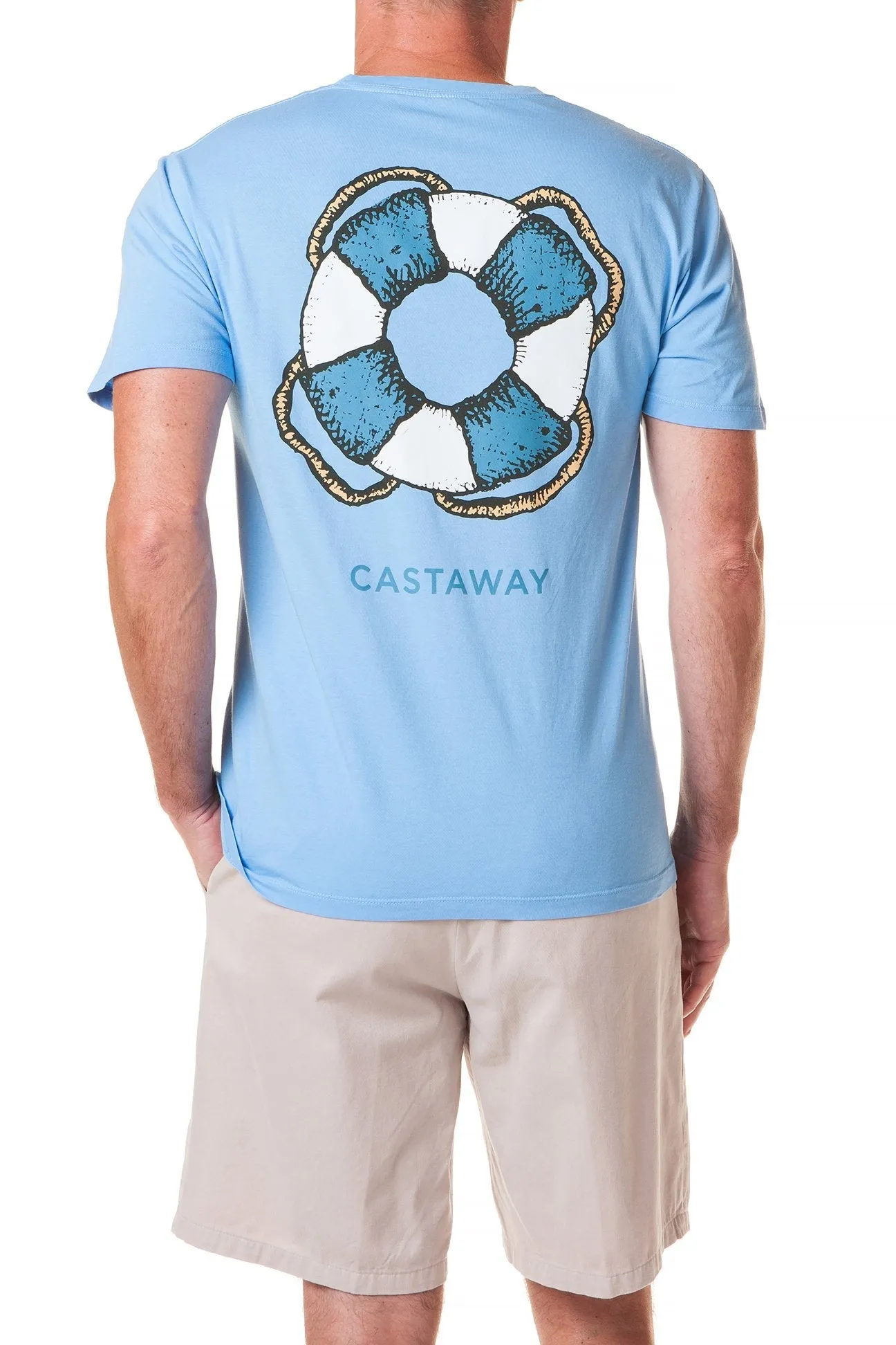 Beach Tee Azure Castaway ElasticEdgeBinding NonScratchSurface