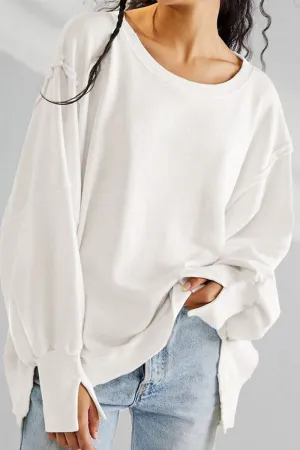 WOMEN OVERSIZED LOOSE FIT LONG SLEEVE JUMPER TOP StretchComfort