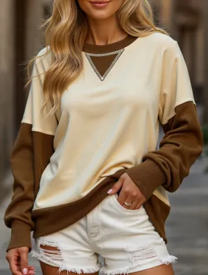 Personalized color-blocked round-neck hoodie EthicallySourced MultiPanelBreathability