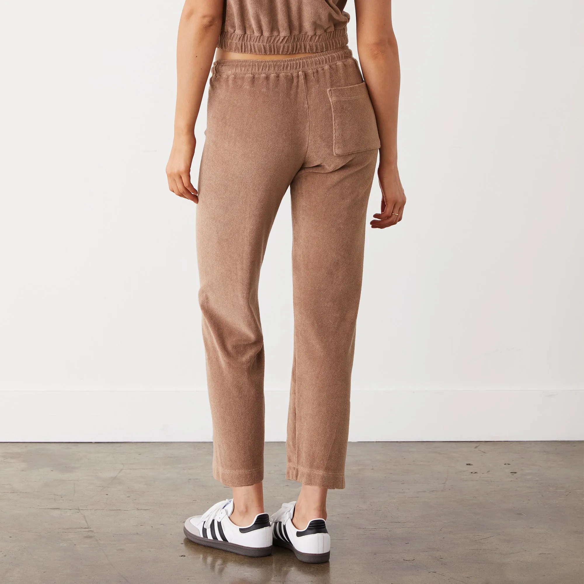 Anti Bacterial Treatment Terry Cloth Crop Pant