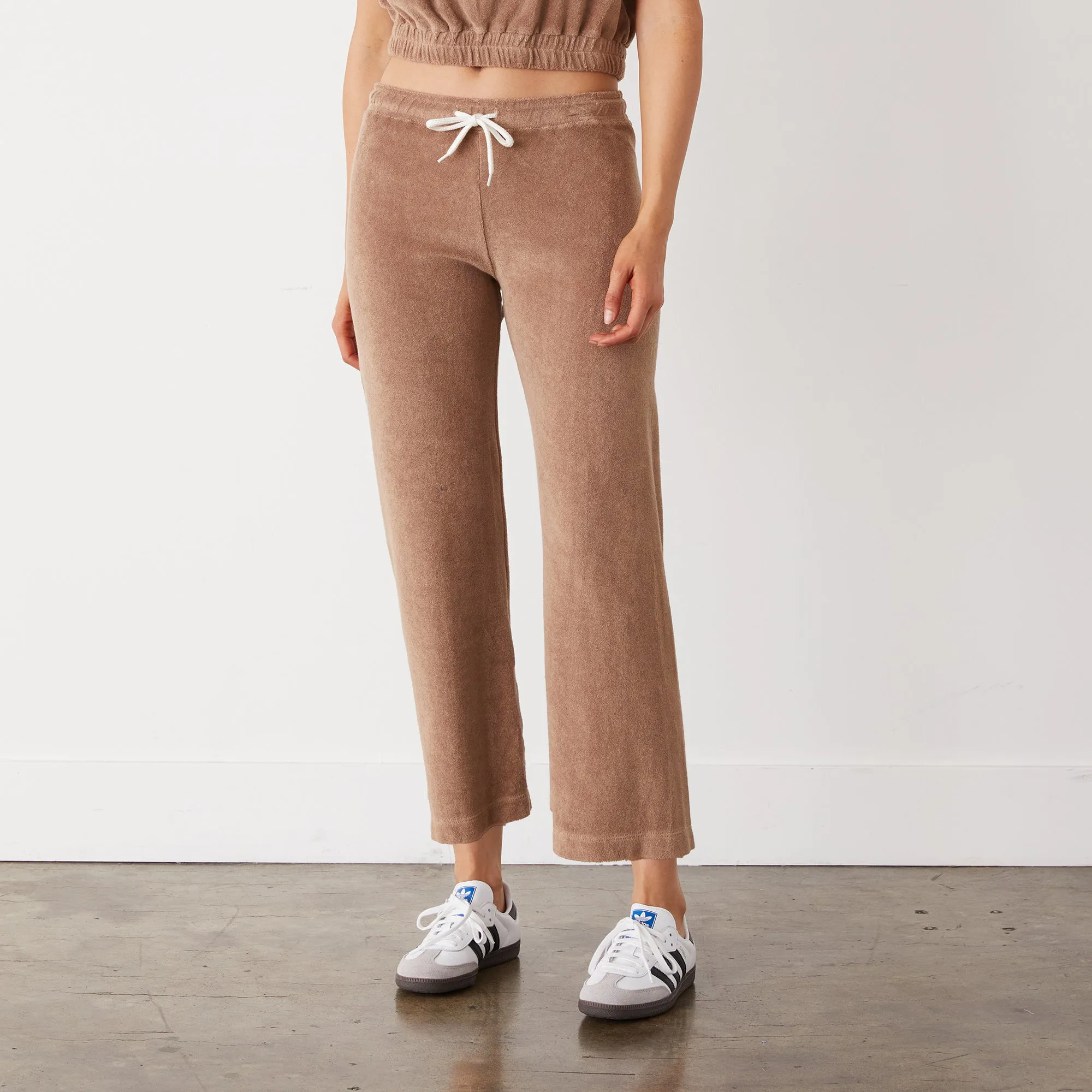 Terry Cloth Crop Pant HypoallergenicFabric