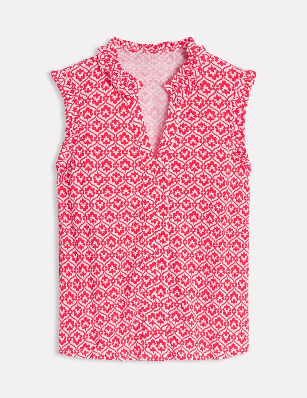 Lola Sleeveless Top-Strawberry Tart, Ivy Trellis Professional Cut