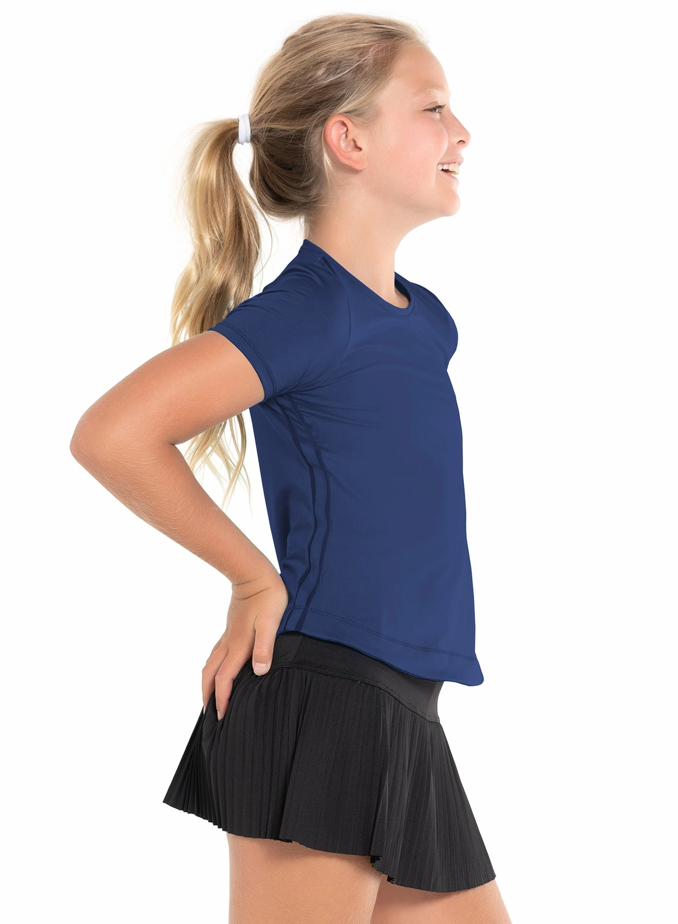 Dynamic High-Low Short Sleeve Fitted Tank Bonded Seam Construction